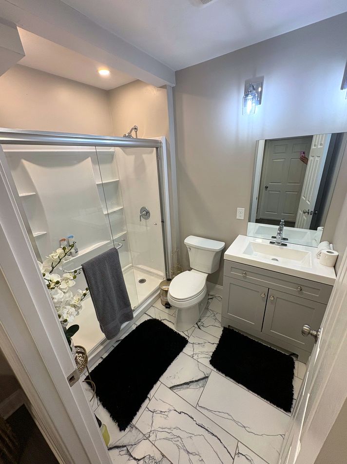 Fresh, hotel-clean bathroom ready for the next guest