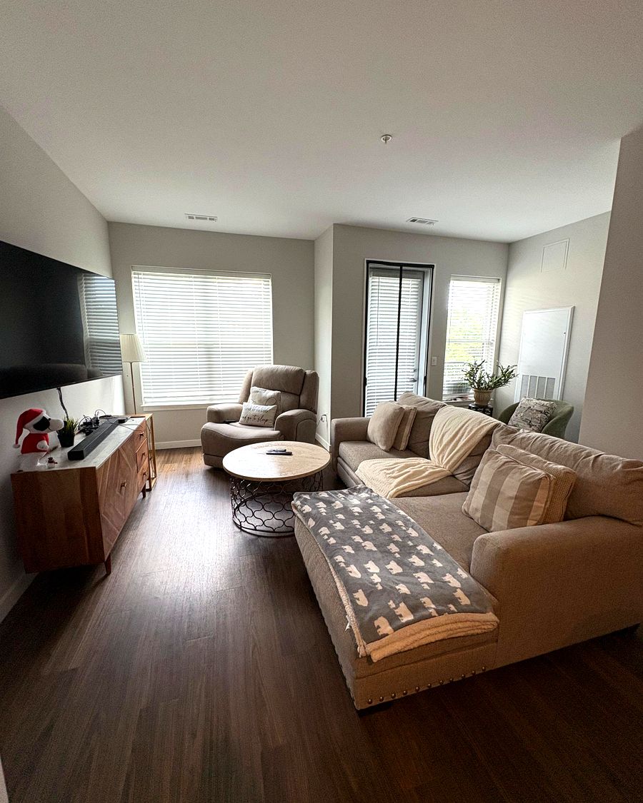 Freshly cleaned living room in a Worcester County home